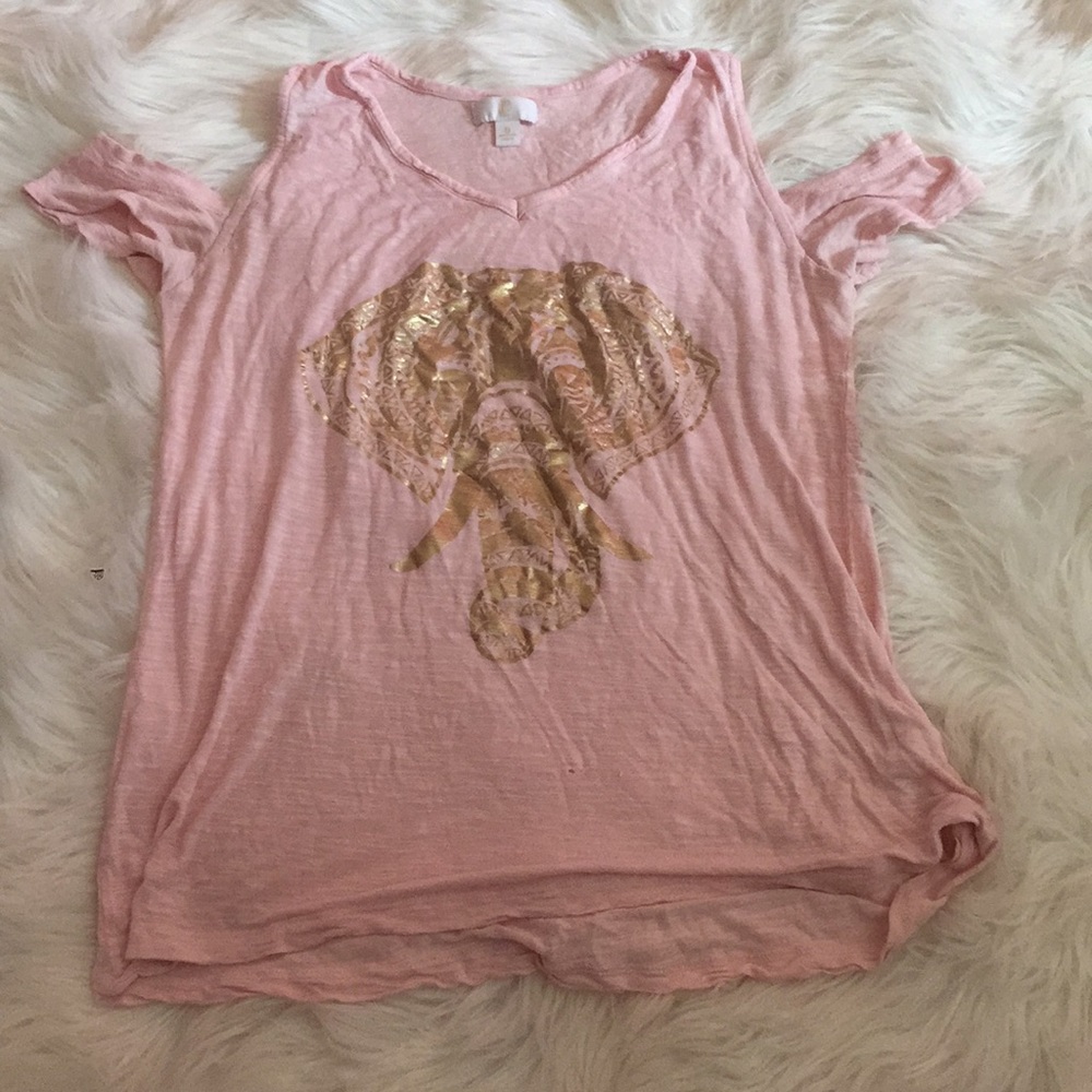 Pink elephant tee